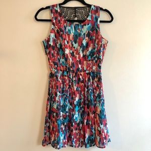 Multi-color dress, black lace in back, size 2, from Jack